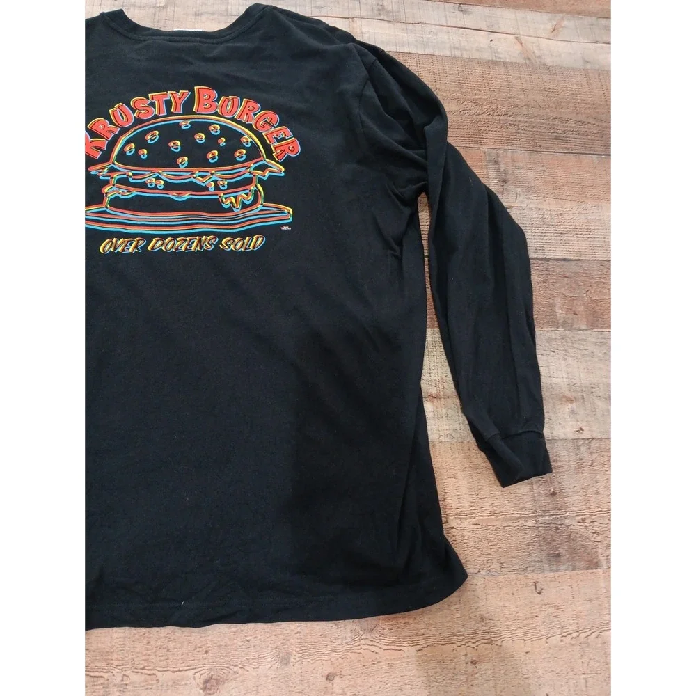 Adidas X The Simpsons Shirt Men's XL Krusty Burger Long Sleeve Tee‎ Black 2512